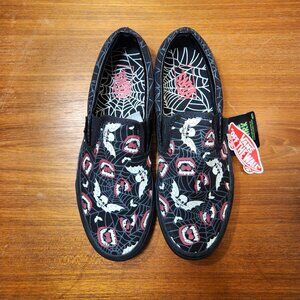 NWT VANS Classic Slip-on GLOW IN THE DARK Glow Frights Canva Black Men (10.0)